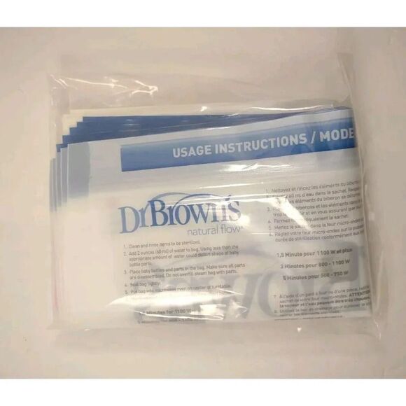 Dr Browns Natural Flow Microwave Steam Sterilizer Bags Quantity 5 - Picture 2 of 12